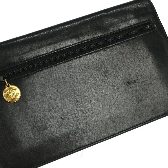 Chanel Black Lambskin Wallet Purse 145472 - Picture 4 of 8